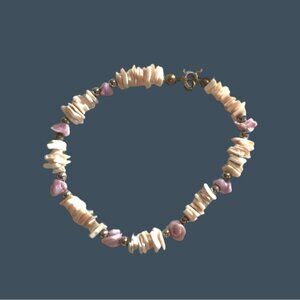 WOMENS PURPLE/WHITE STONE WRIST BRACELET